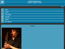Tablet Screenshot of andrewgreenwoodmusic.com
